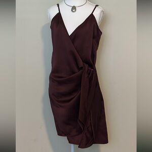 Elegant Burgundy Wrap Dress